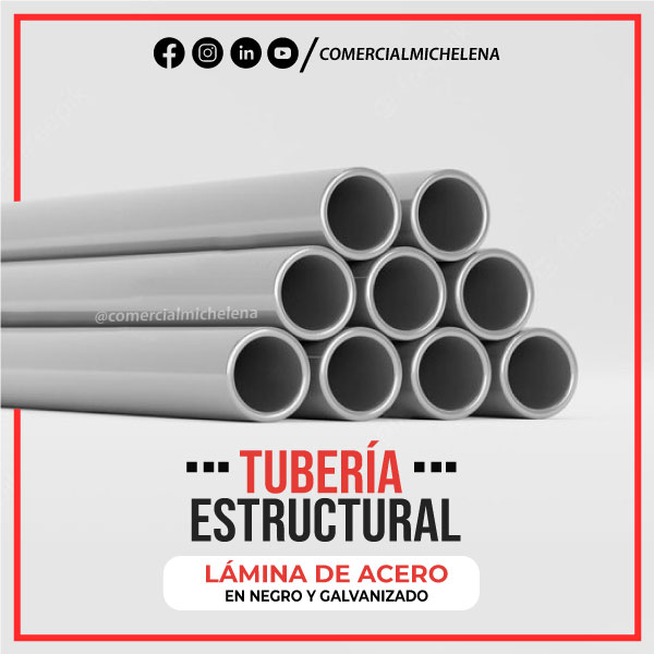 Tubo Redondo Estructural en Negro y Galvanizado - Comercial Michelena